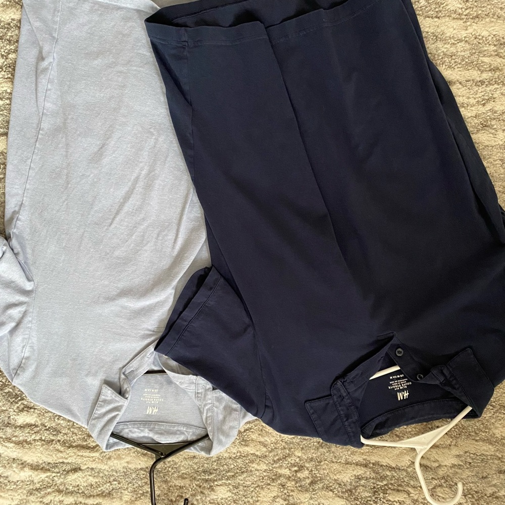 2 Slim Fit H&M Polos